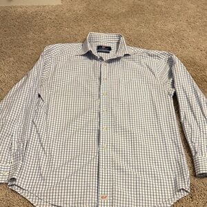Vineyard Vines Light Blue and White Checkered Shirt